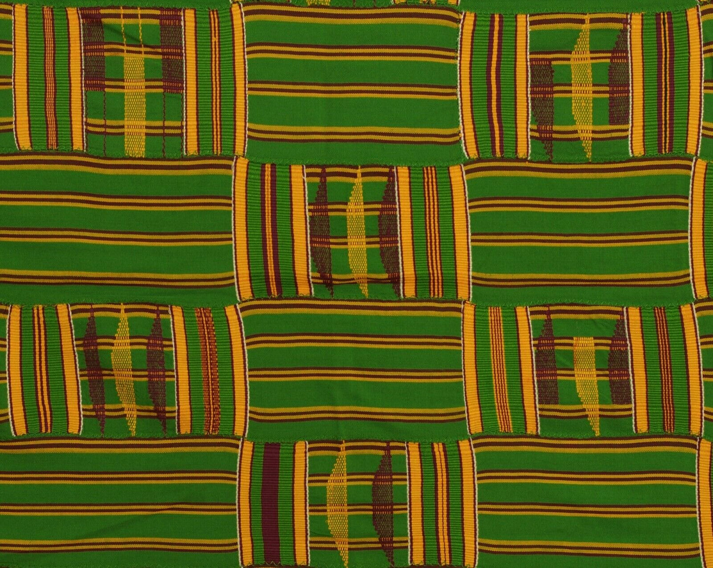 Kente African Ashanti Asante Akan Handwoven Cloth Ghana Wall Decor Art - close-up