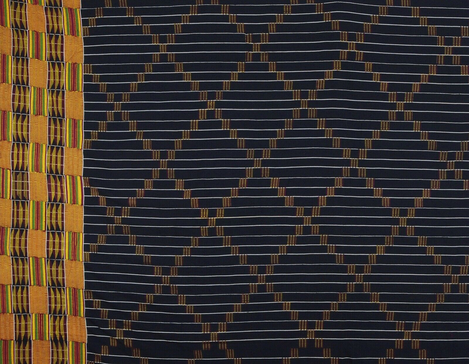Handwoven Ashanti Kente Cloth – Vintage Woman Size 1970s