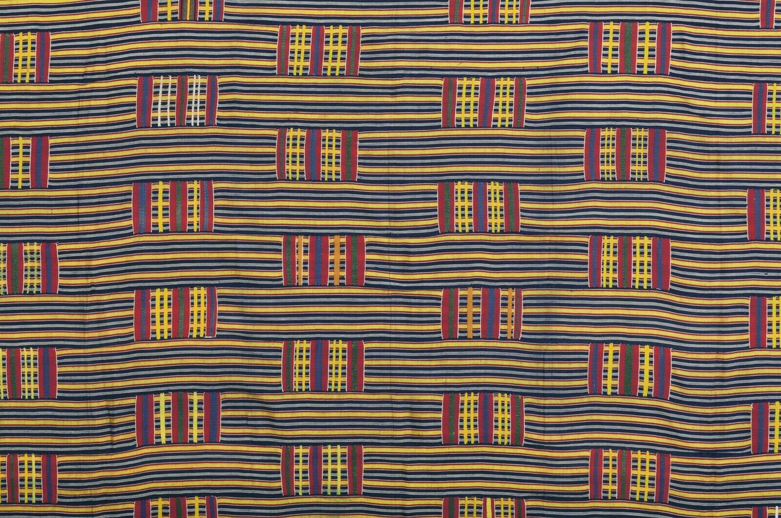 Handwoven Ewe Kente Cloth – Authentic Antique 1970s Ghana Textile