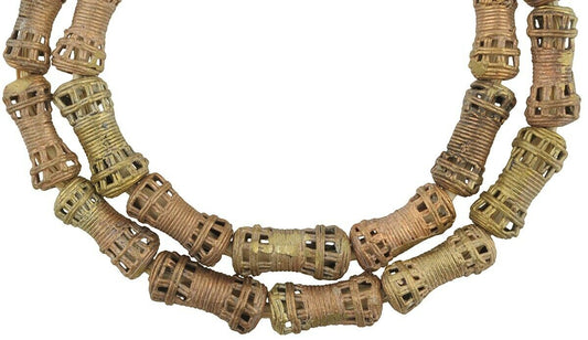 Authentic Ashanti Handmade Brass Beads - Ancient Craftsmanship - alternate view