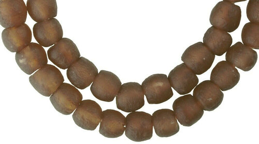 Authentic African Bottle Glass Beads - Translucent Recycled Glass Art - alternate view