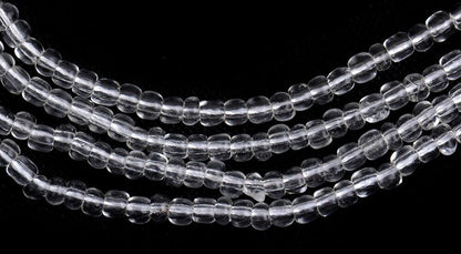 Unique Translucent 2 mm Old Venetian Drawn Seed Beads Strand, ~70 cm