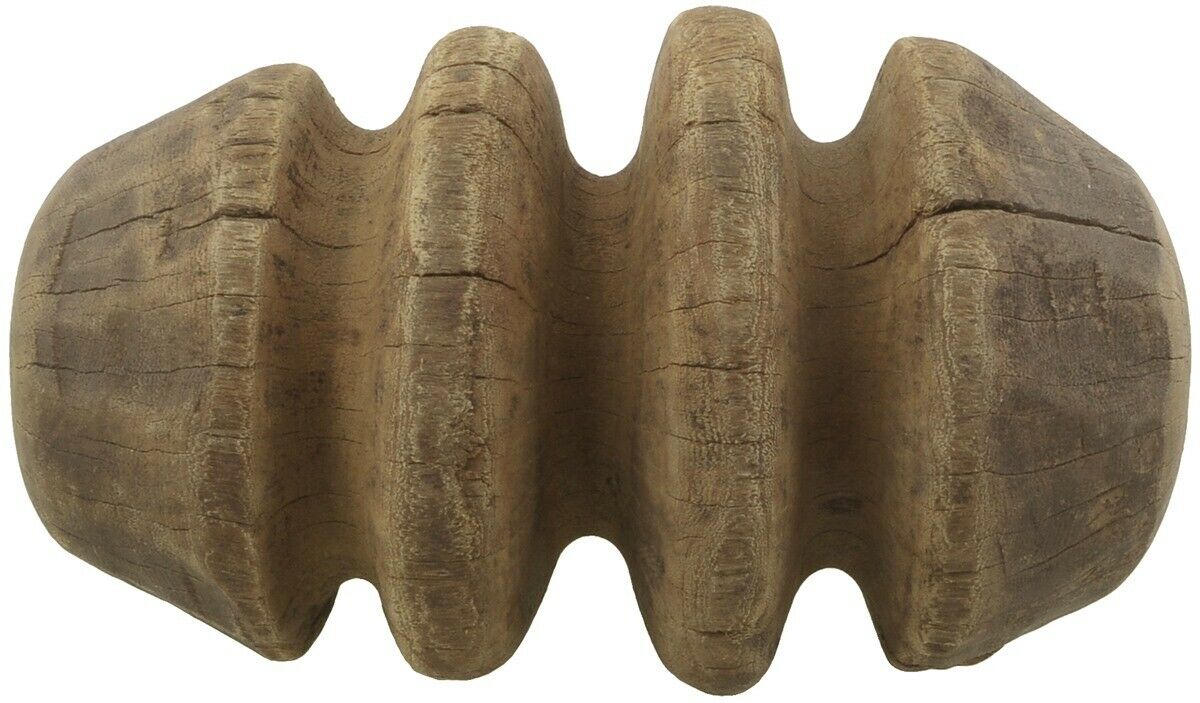 Authentic Tuareg Wooden Pulley – 7″ Vintage Well Pulley, Niger Heritage