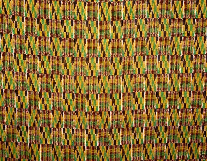 Old Kente Hand Woven Ghana Ceremonial Cloth Ashanti Asante African Art Akan - alternate view