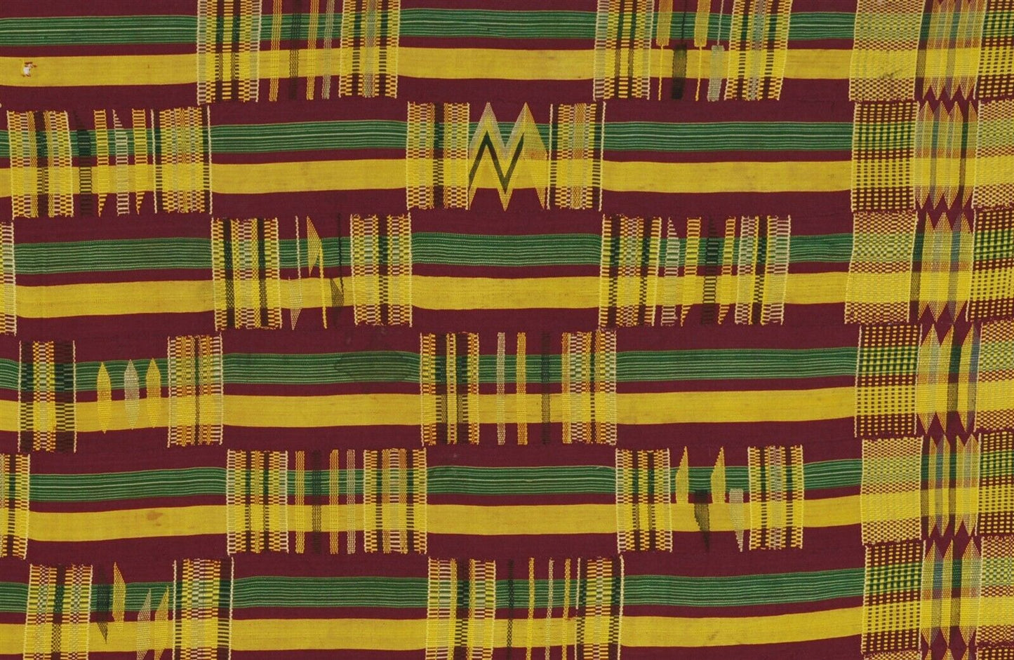 Authentic 1970s Ashanti Kente Cloth – Woman Size 70½×44″