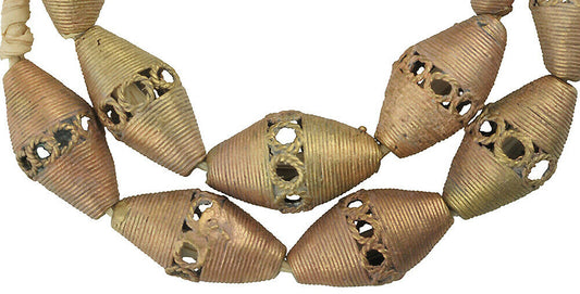 Large Handmade Ghanaian Brass Beads By Artisans Metal Art - alternate view