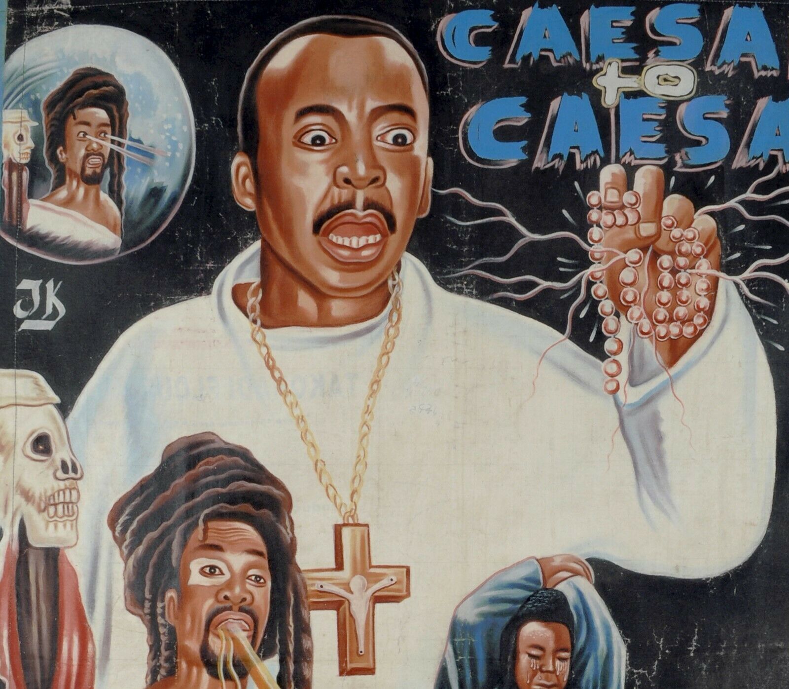Caesar To Caesar Movie Poster - Hand-Painted Ghanaian Art - alternate view