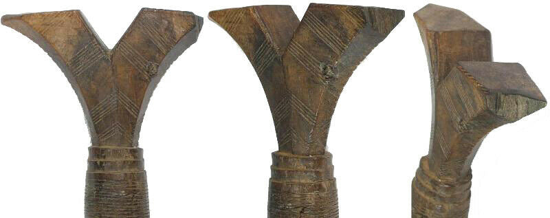 Tuareg African Tent Post Pole Carved Wood Sahara Desert Nomad Authentic Niger - alternate view