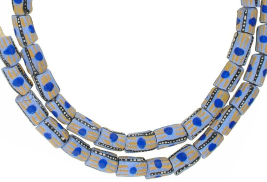 Authentic Ghana Krobo Fancy Recycled Glass Beads - 8-9Mm - alternate view