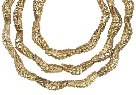 Authentic Handmade Ashanti Brass Beads Strand - Tribalgh - alternate view
