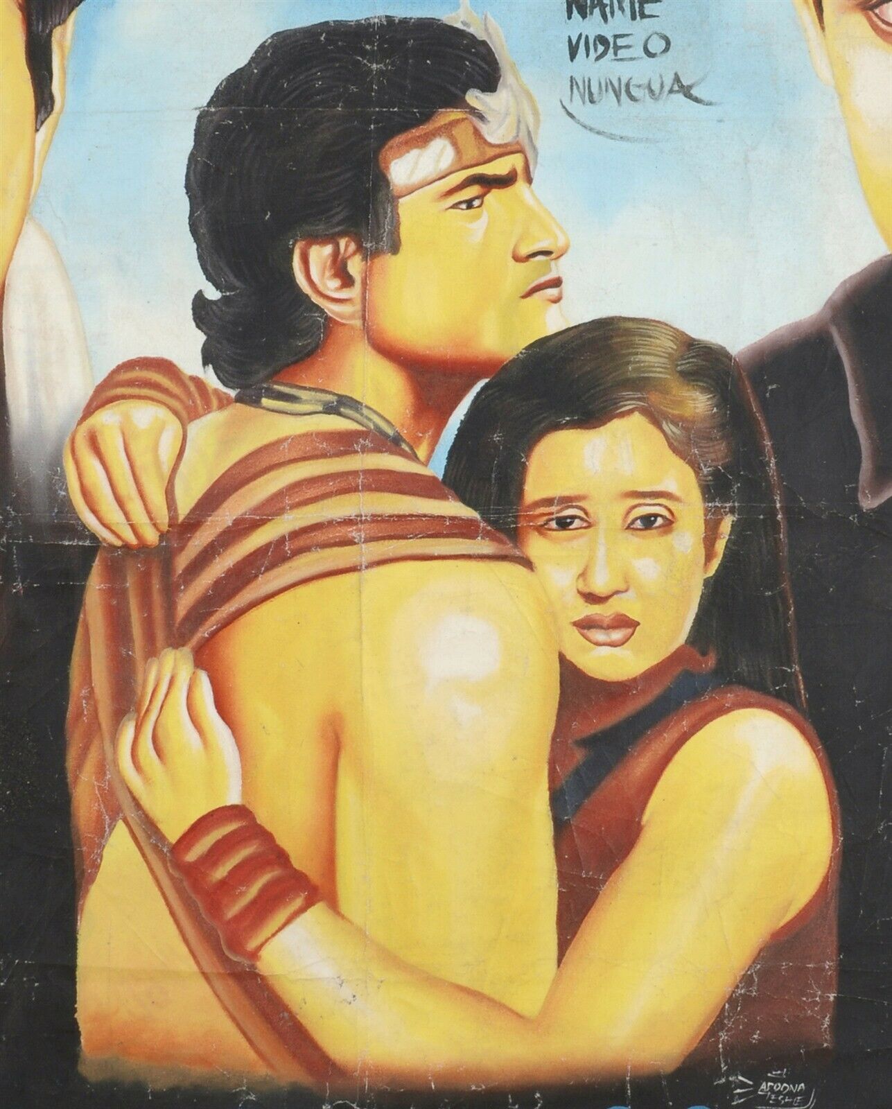 Jaani Dushman - Authentic Action-Themed Ghana Hand Painted Movie Poster - alternate view