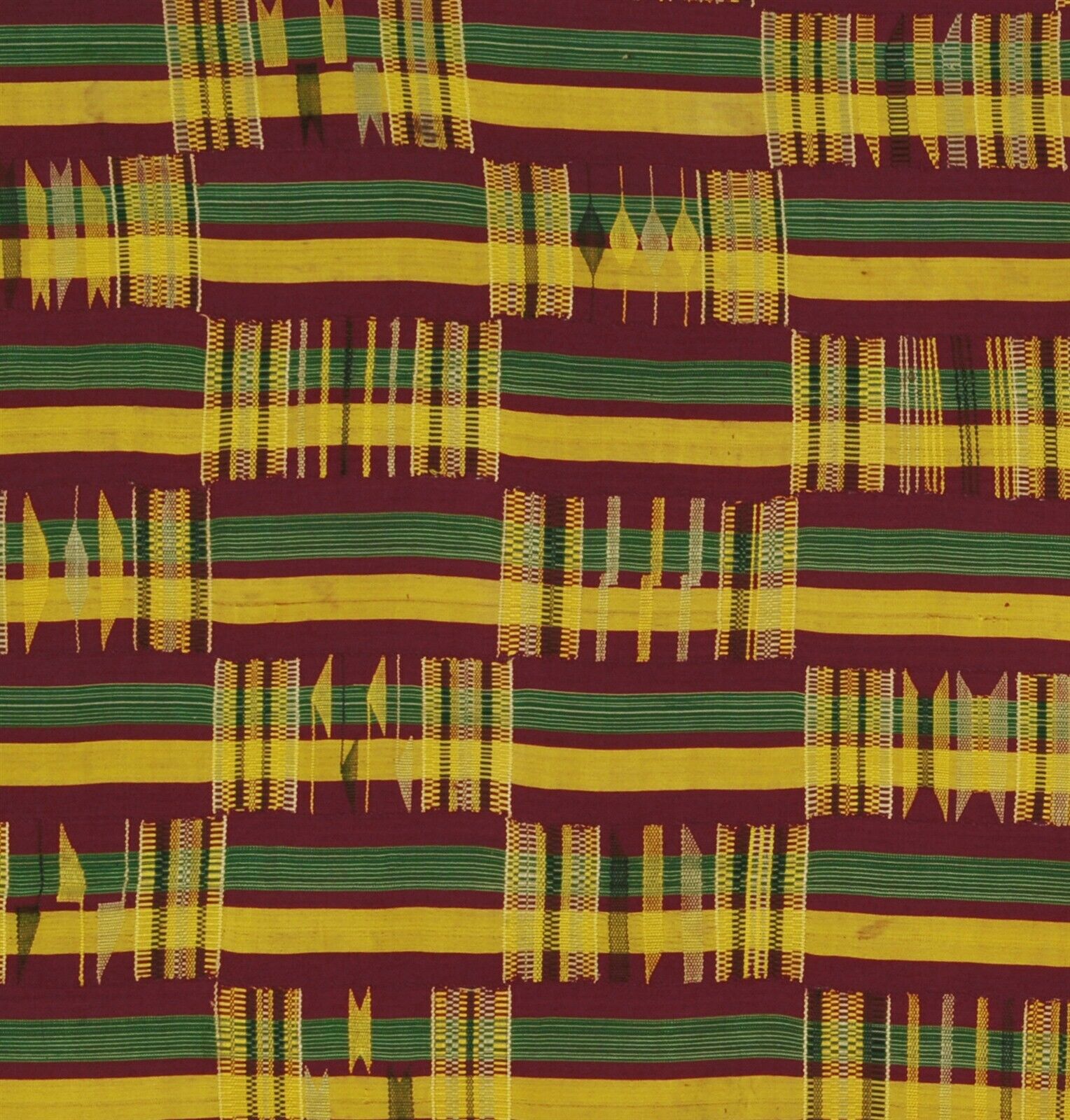 Authentic 1970s Ashanti Kente Cloth – Woman Size 70½×44″