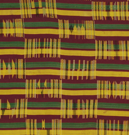 Authentic 1970s Ashanti Kente Cloth – Woman Size 70½×44″