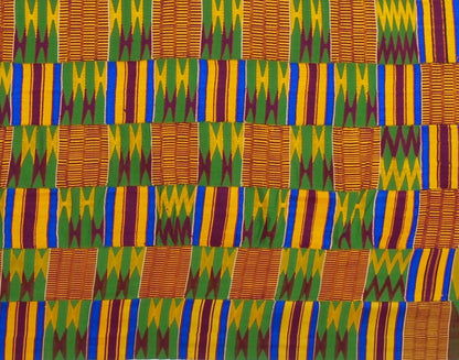 Handwoven Ashanti Kente – Woman Size Vintage 1970s Ceremonial Cloth