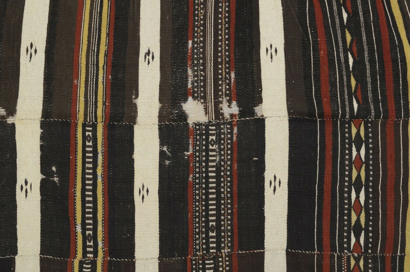 Rare Old Arkilla Kerka African Cloth Art Fulani Wedding Blanket Mali - zoomed-in detail