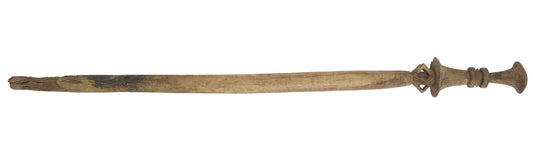 Tuareg Wooden Tent Post – 48″ Hand‑Carved Nomad Entrance Pole