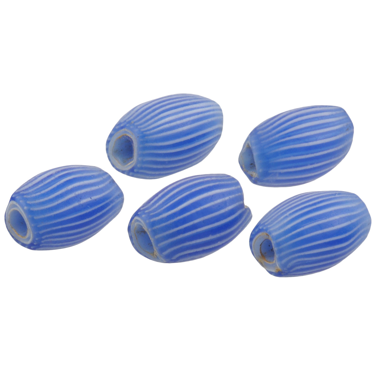6-Layer Oval Venetian Chevron Beads - Antique Onion Skin Trade Beads