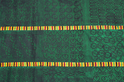 Adinkra Sankofa Symbol African Cloth Ghana Hand Stamped 1 - close-up
