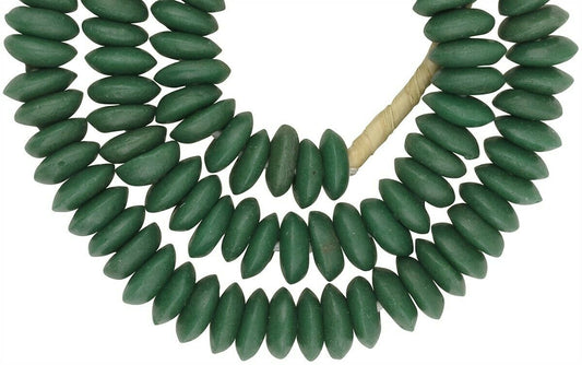 Authentic African Trade Beads - 13-14Mm Krobo Glass Beads From Ghana - alternate view