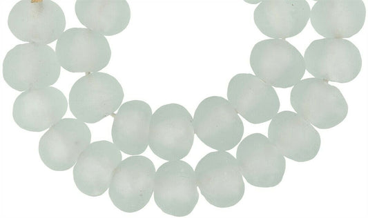 X-Large Translucent Krobo Glass Beads - African Trade Beads - zoomed-in detail