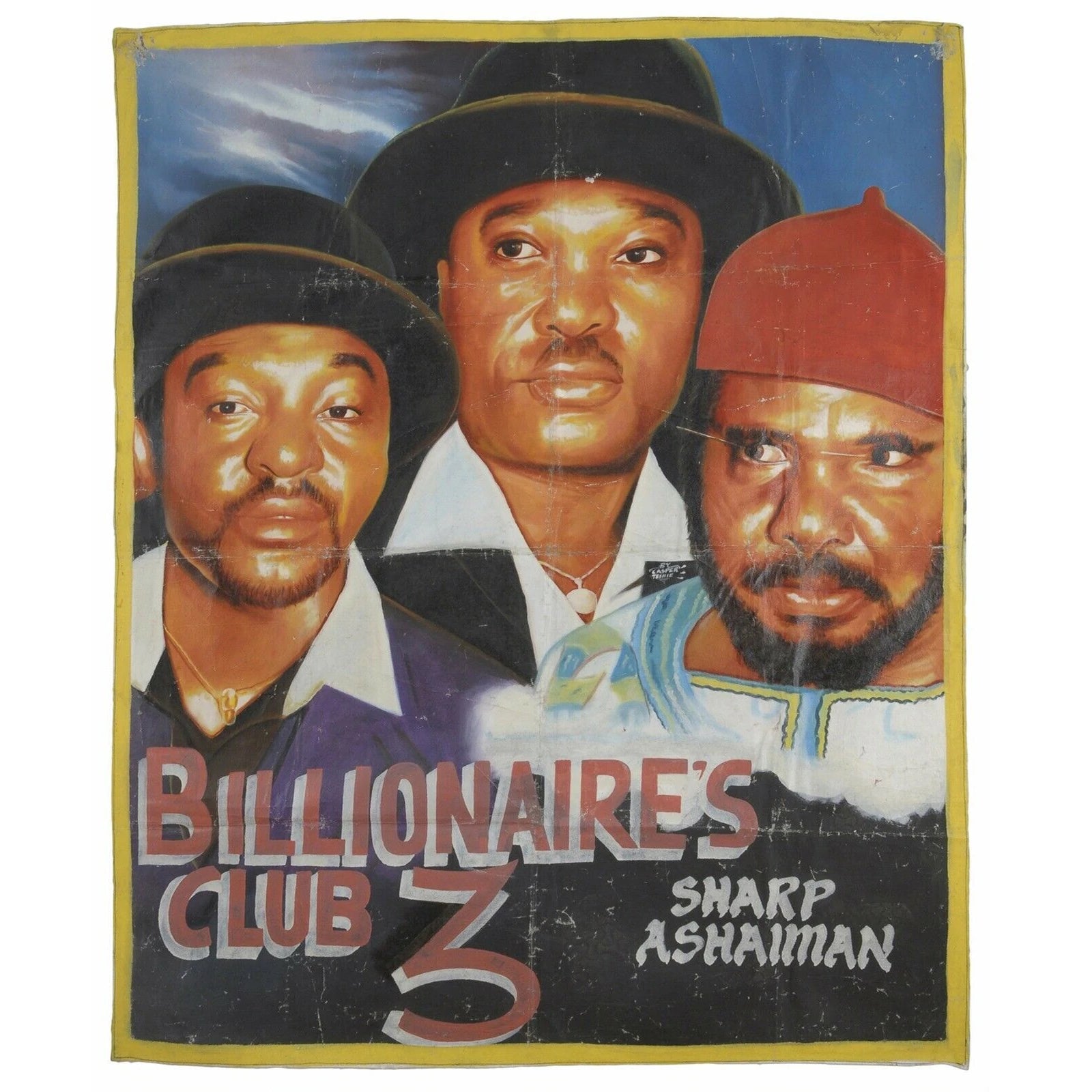 Billionaires Club 3 Movie Poster | Authentic Ghanaian Hand-Painted Art