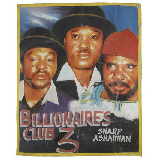 Billionaires Club 3 Movie Poster | Authentic Ghanaian Hand-Painted Art