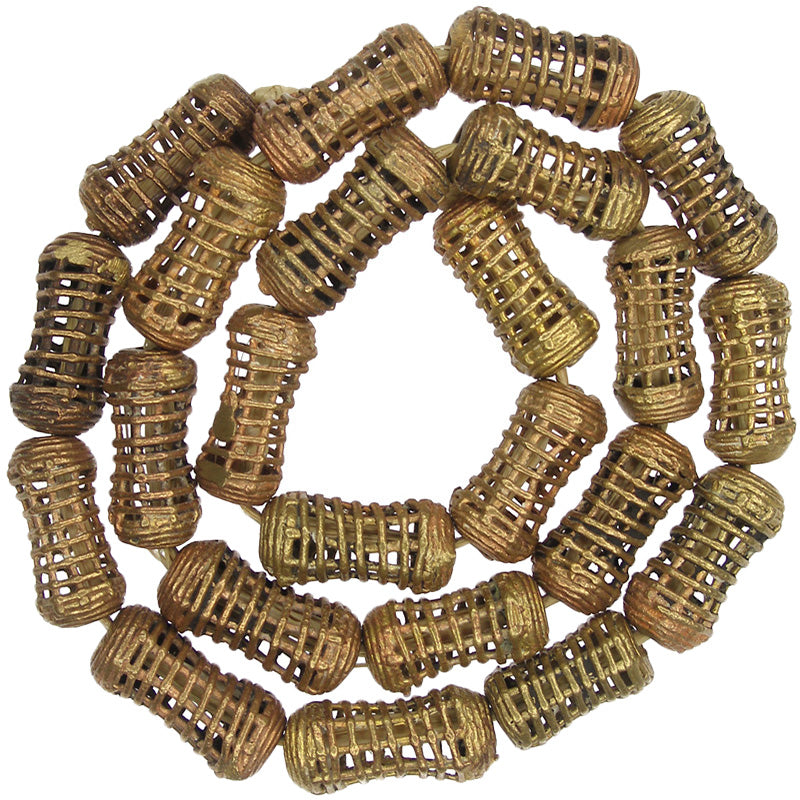 Handmade Ashanti Brass Beads - Authentic Ghanaian Craftsmanship