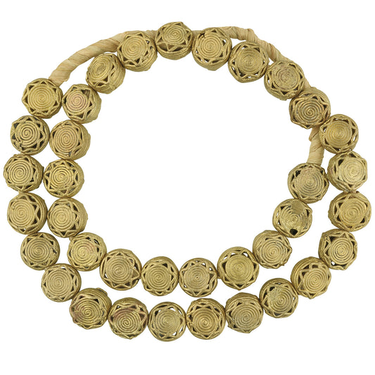 New Tabular African Brass Beads - Handcrafted In Ghana