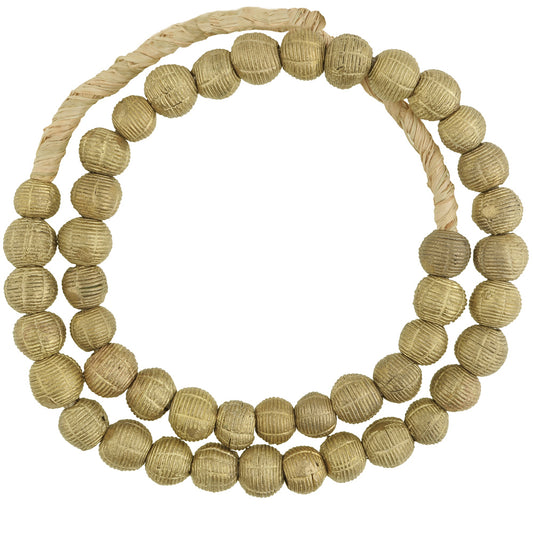 New Round Ashanti Brass Beads - Handcrafted Cultural Gems