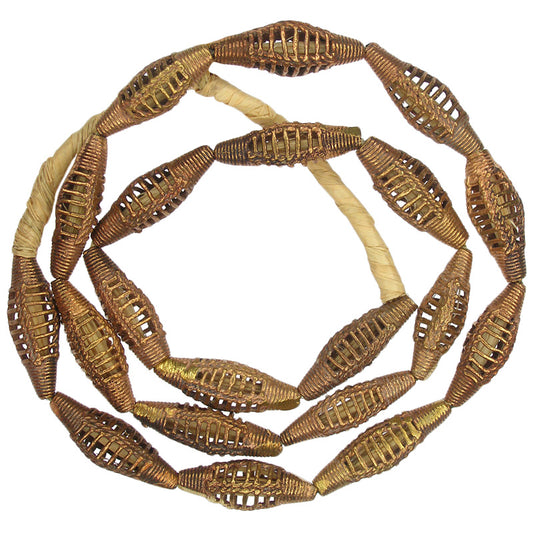 New Handmade Ashanti Brass Beads - Traditional Ghanaian Art