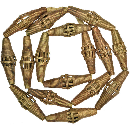 Ghanaian Ashanti Handmade Brass Beads - Large & Unique