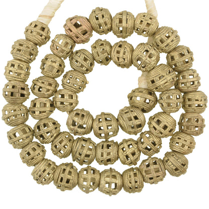 New Round African Brass Beads - Handcrafted By Ashanti Artisans