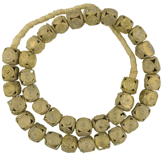 Ghanaian Cube Brass Beads - Handcrafted In Africa