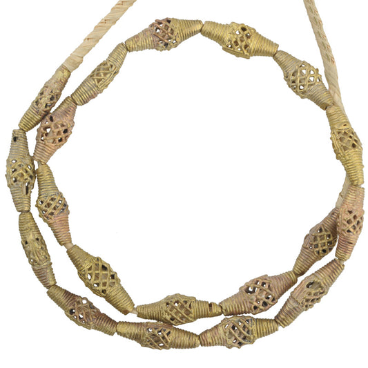 New Handcrafted Tabular Brass Beads By Ashanti Artisans - Tribalgh