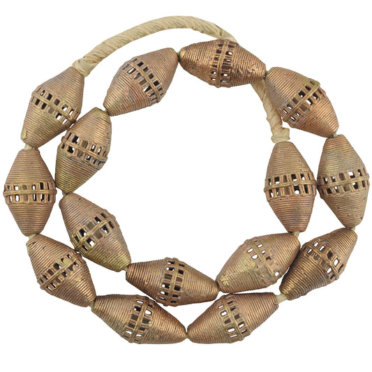 New Large Ashanti Brass Beads - Exquisite Handmade Craftsmanship