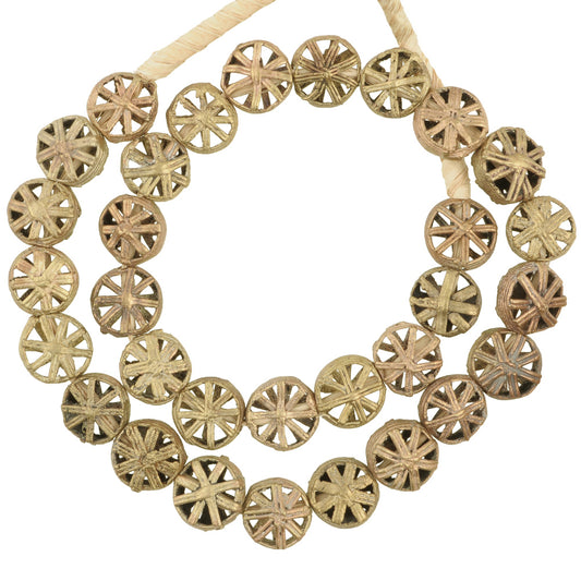 Exquisite Handmade Tabular Brass Beads From Ghana - Tribalgh