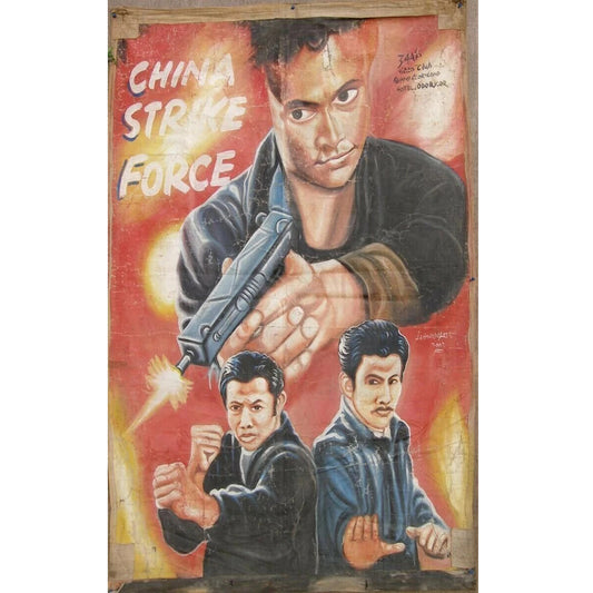 China Strike Force - Ghana Hand-Painted Movie Poster - Collectible Art