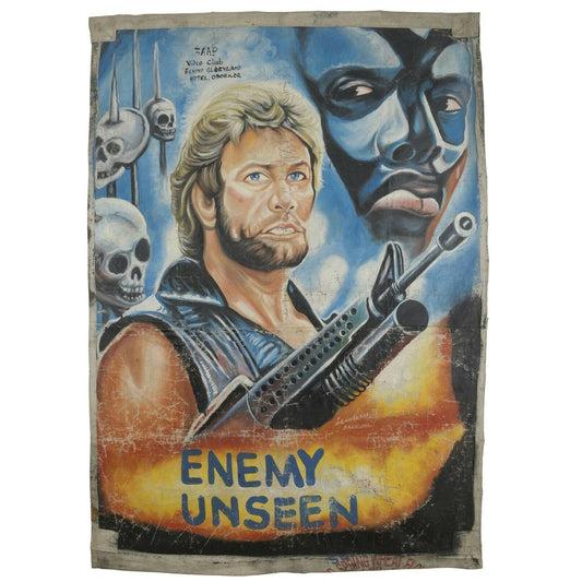 Enemy Unseen - Original Ghana Hand-Painted Action Movie Poster Art
