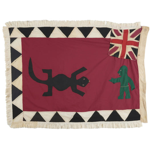 African Art Asafo Frankaa War Flag Fante Fanti Ghana Applique Gold Coast - close-up