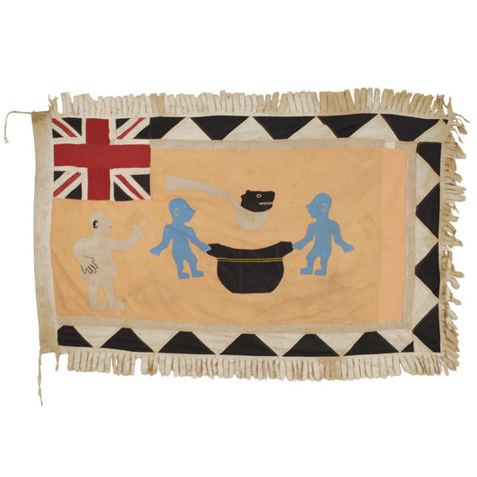 African Art Asafo Frankaa War Flag Fante Fanti Ghana Applique Gold Coast - angled shot