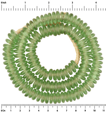 African Trade Beads - Handmade Recycled Glass Beads From Ghana - zoomed-in detail