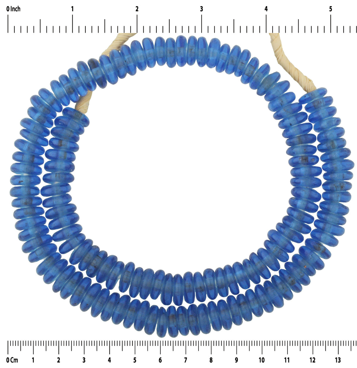 Beautiful Recycled Ghana Glass Beads - African Trade Beads - close-up