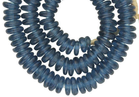 African Trade Beads - Ghana Recycled Glass Annular Beads 11Mm - alternate view