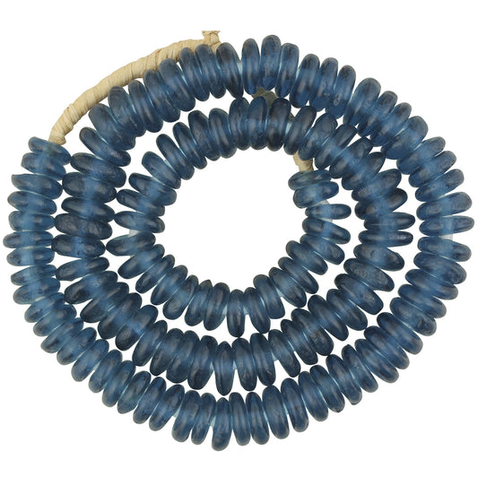 African Trade Beads - Ghana Recycled Glass Annular Beads 11Mm