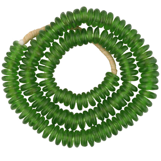 African Trade Beads - Recycled Glass, Handmade In Ghana, 11-12Mm