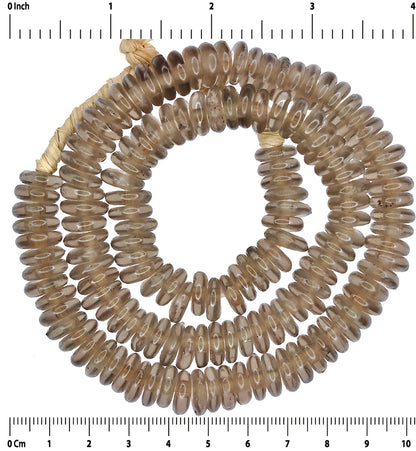 Recycled Glass Beads 10-12Mm - Ghana African Trade Beads - close-up