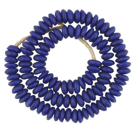 Authentic African Trade Beads: Recycled Krobo Glass Beads, 24"