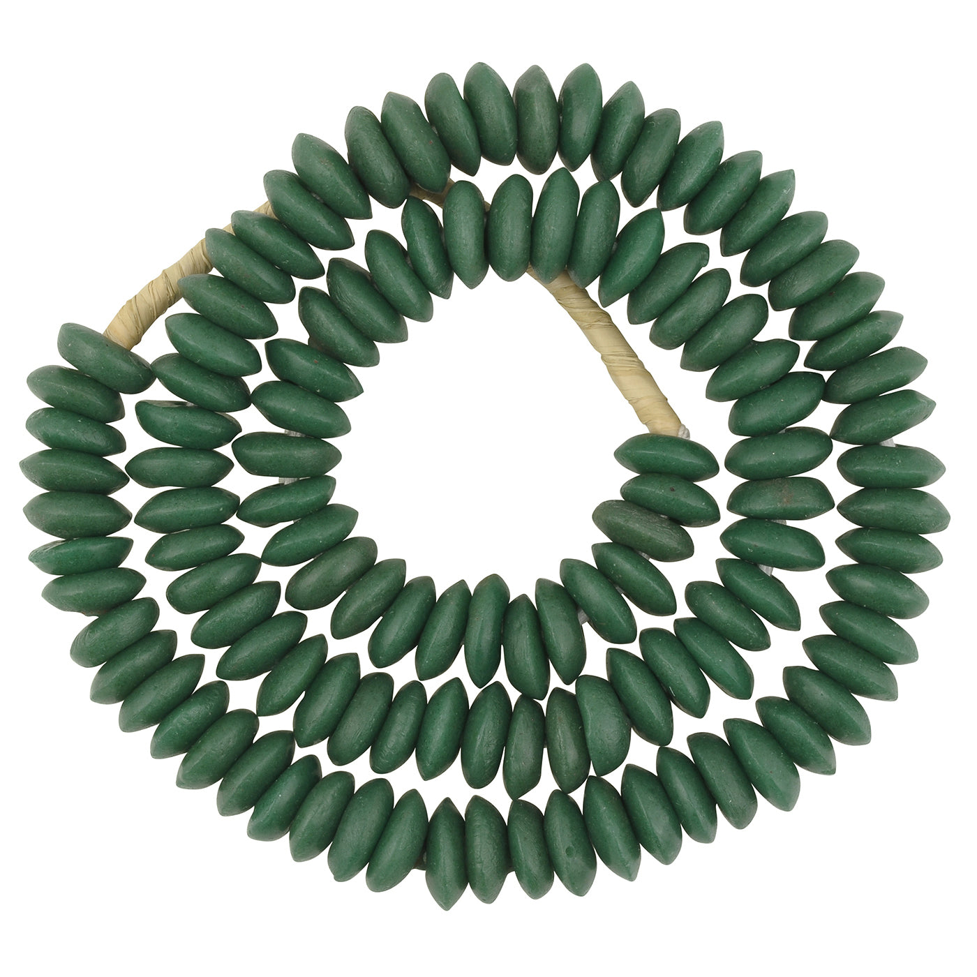 Authentic African Trade Beads - 13-14Mm Krobo Glass Beads From Ghana