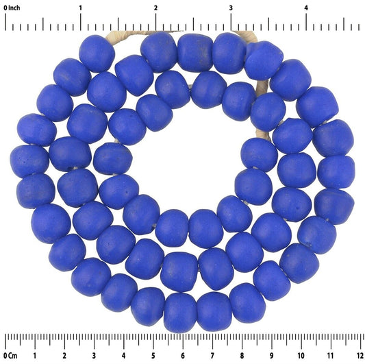 African Trade Beads - 13-14Mm Krobo Recycled Glass Beads Ghana - alternate view