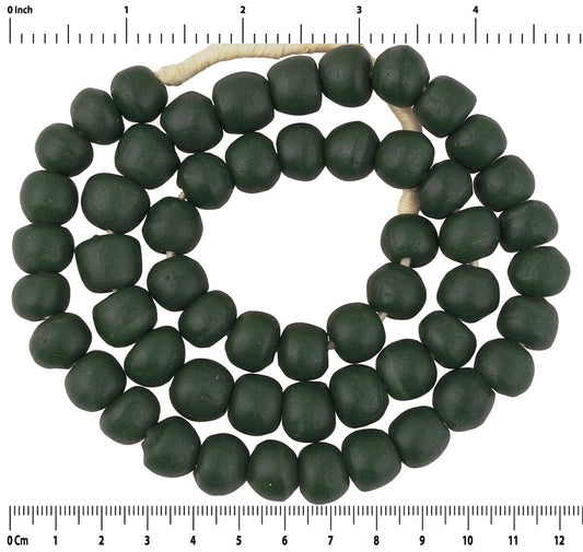 African Trade Krobo Glass Beads - 13-14Mm Recycled Ghana Beads - alternate view